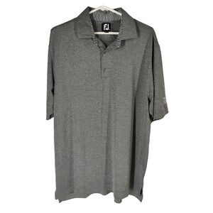 FJ Footjoy Mens LARGE Gray Polo Golf Shirt 62nd Annual Riverside Labor Day